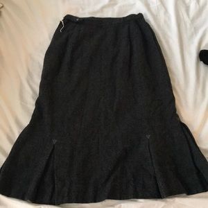 Vintage grey midlength winter skirt